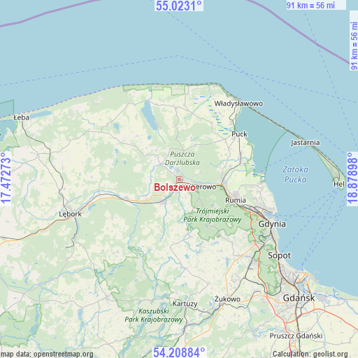 Bolszewo on map