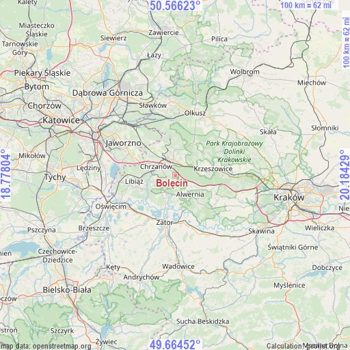 Bolęcin on map