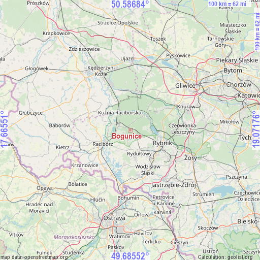 Bogunice on map