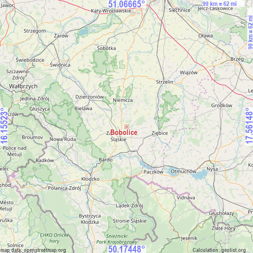 Bobolice on map