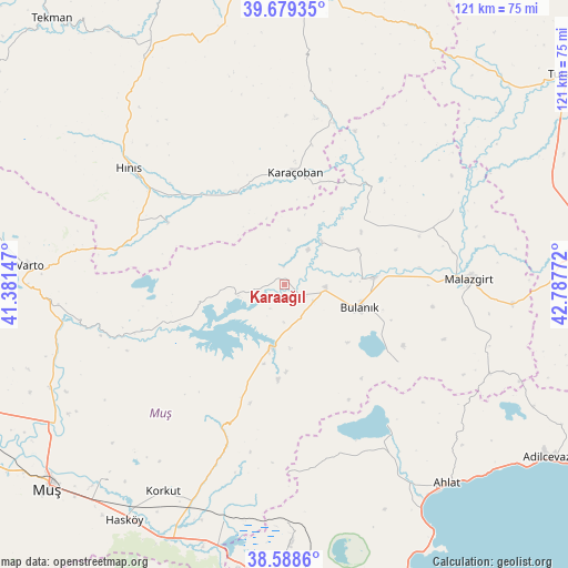 Karaağıl on map