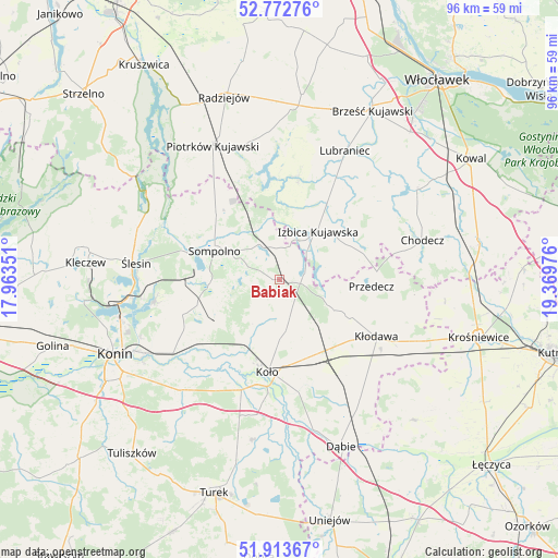 Babiak on map