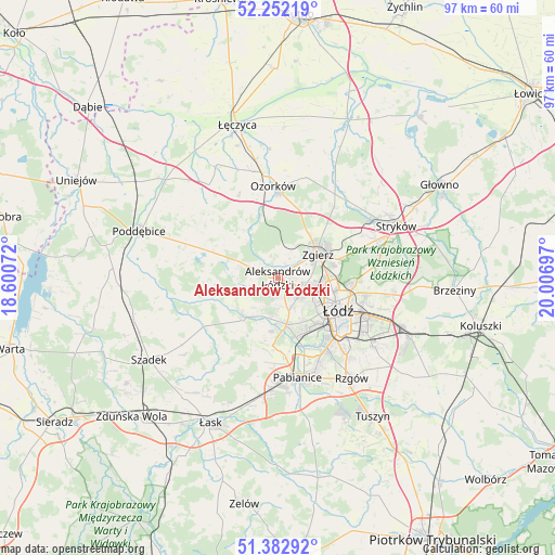 Aleksandrów Łódzki on map