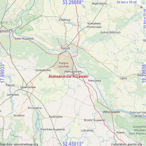 Aleksandrów Kujawski on map
