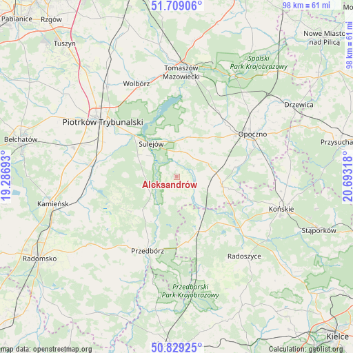 Aleksandrów on map