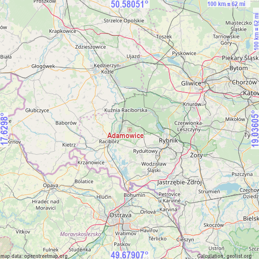 Adamowice on map