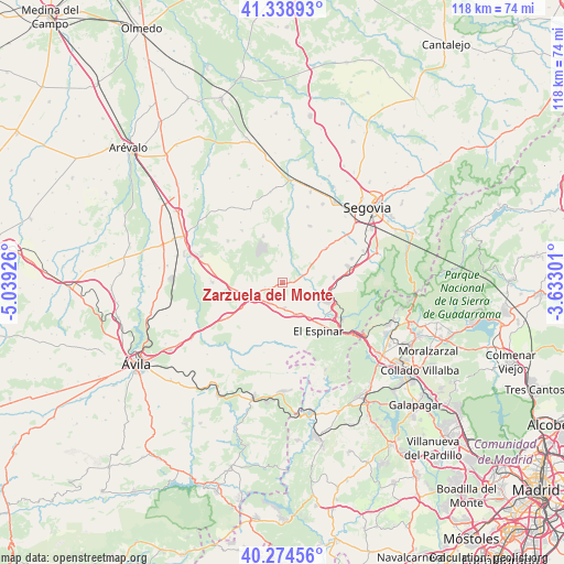 Zarzuela del Monte on map