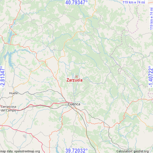 Zarzuela on map