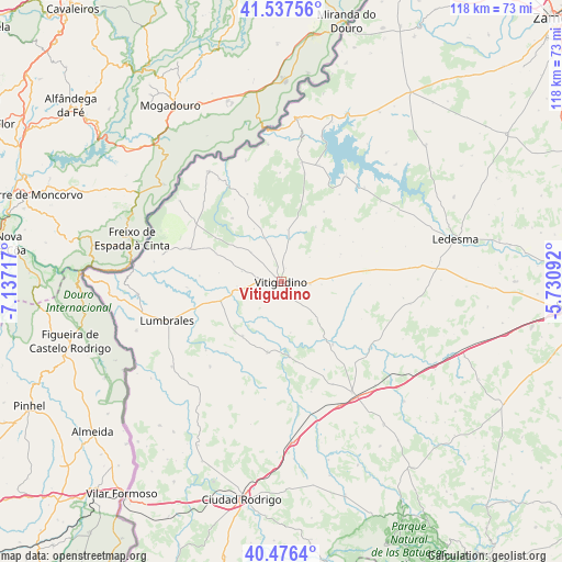 Vitigudino on map