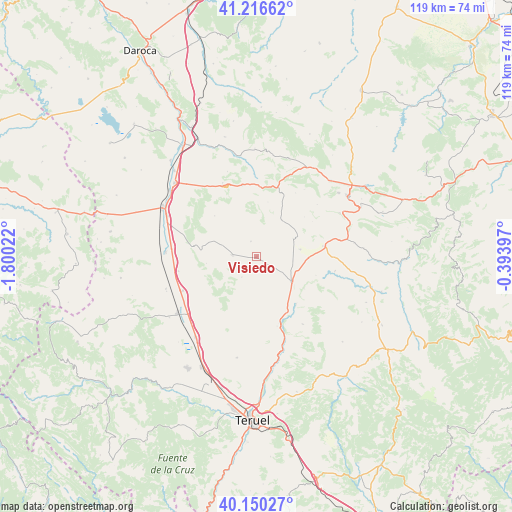 Visiedo on map