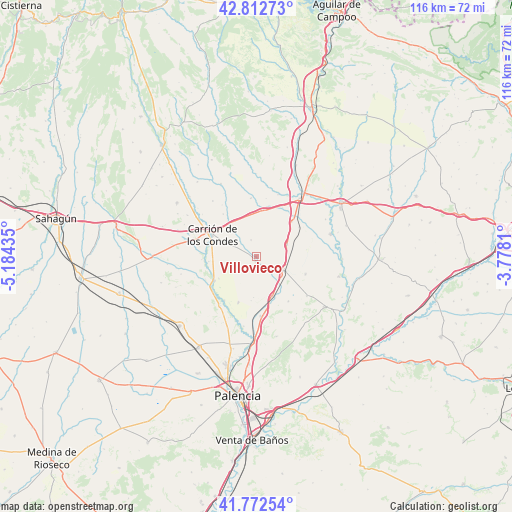 Villovieco on map