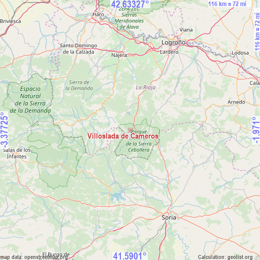 Villoslada de Cameros on map