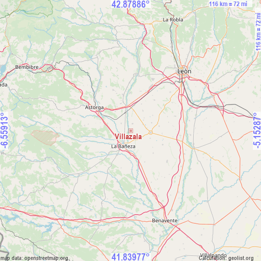 Villazala on map