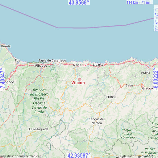 Vilaión on map