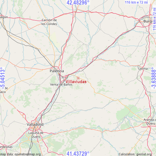 Villaviudas on map