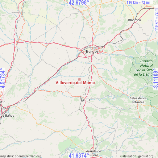 Villaverde del Monte on map