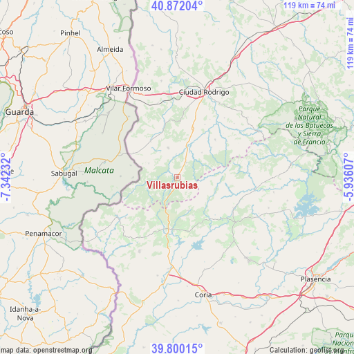 Villasrubias on map