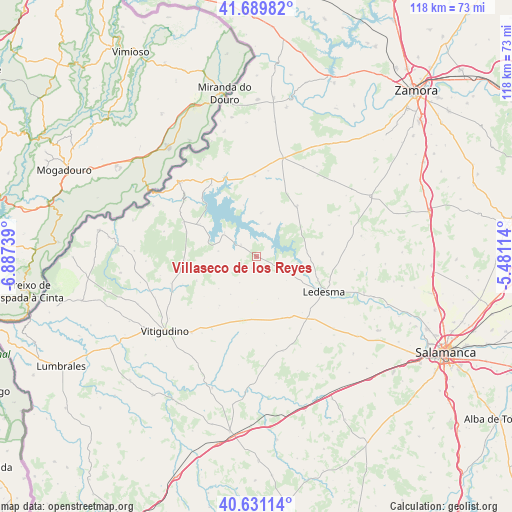 Villaseco de los Reyes on map