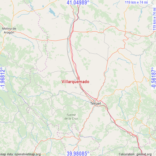 Villarquemado on map