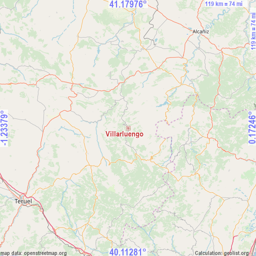 Villarluengo on map