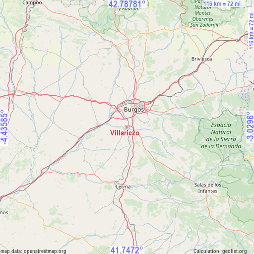 Villariezo on map