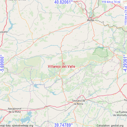 Villarejo del Valle on map