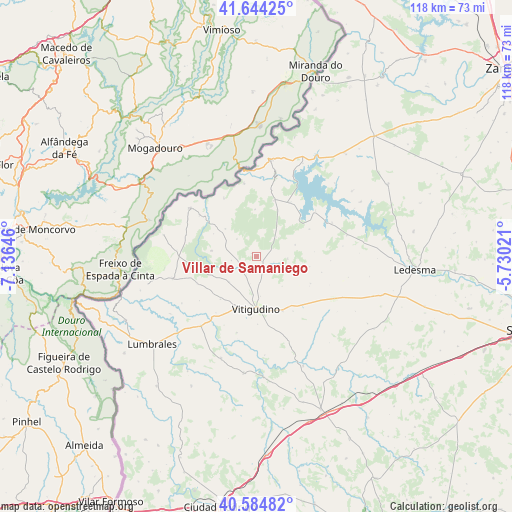 Villar de Samaniego on map