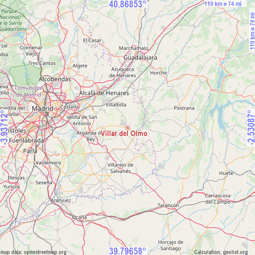 Villar del Olmo on map