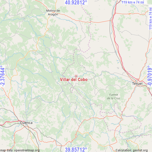 Villar del Cobo on map