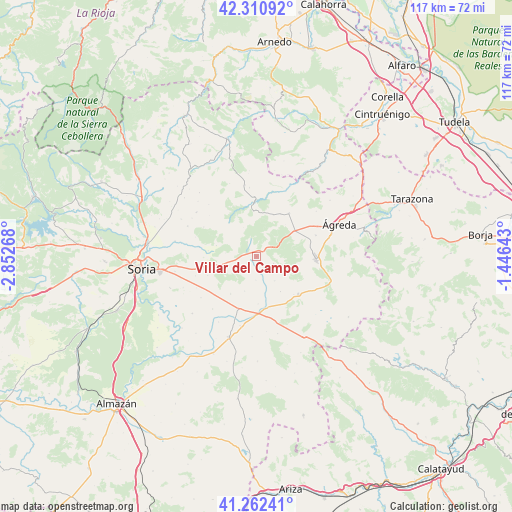 Villar del Campo on map