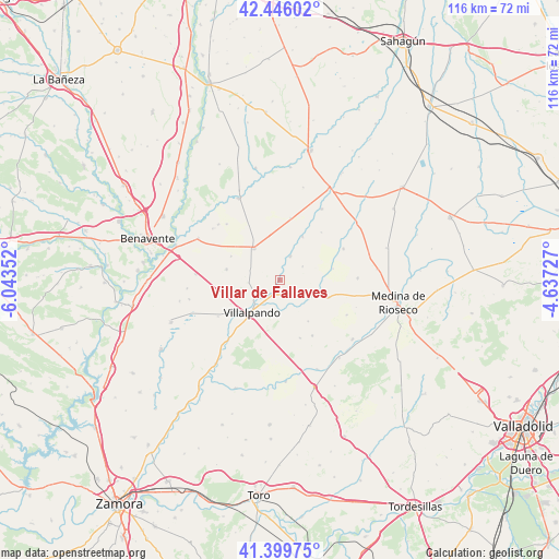 Villar de Fallaves on map