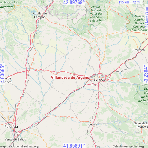 Villanueva de Argaño on map