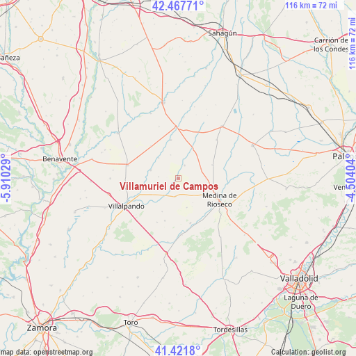 Villamuriel de Campos on map