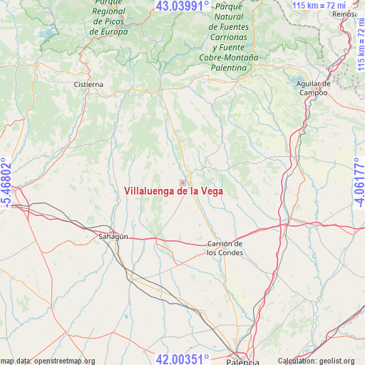 Villaluenga de la Vega on map