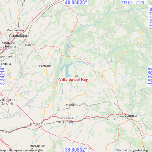 Villalba del Rey on map