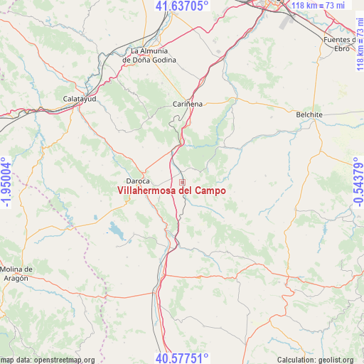 Villahermosa del Campo on map