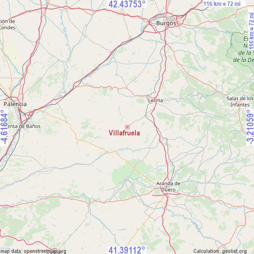 Villafruela on map