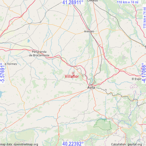 Villaflor on map