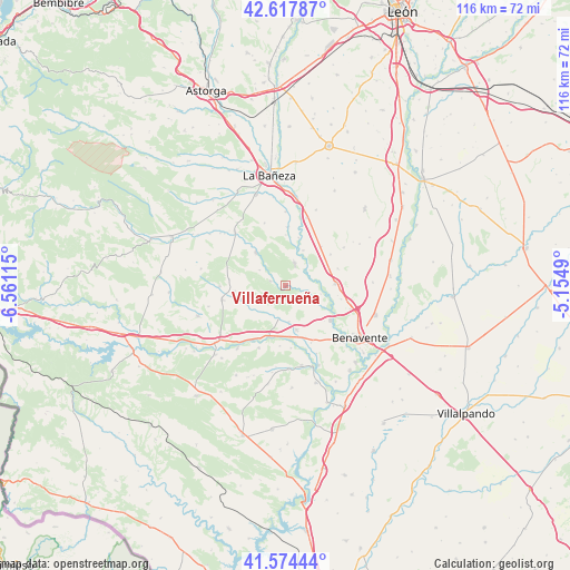 Villaferrueña on map