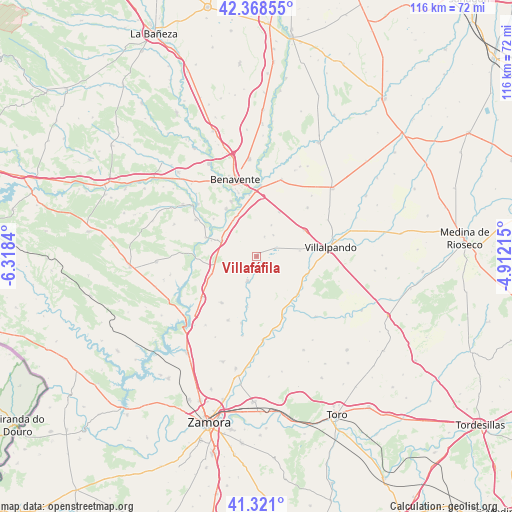Villafáfila on map