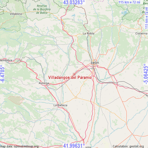 Villadangos del Páramo on map