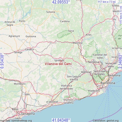 Vilanova del Camí on map