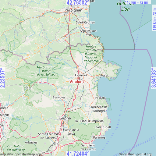 Vilafant on map