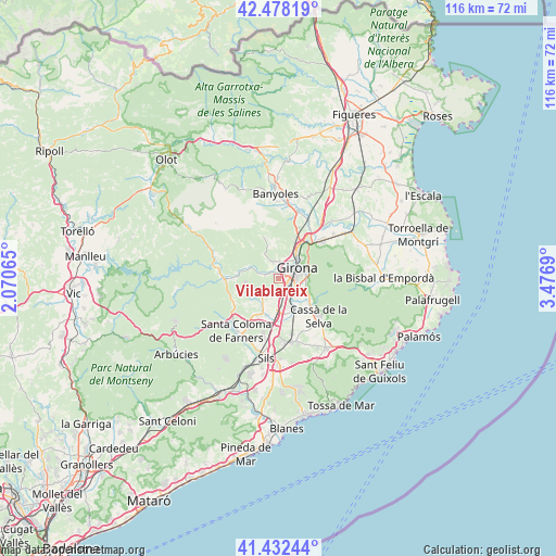 Vilablareix on map