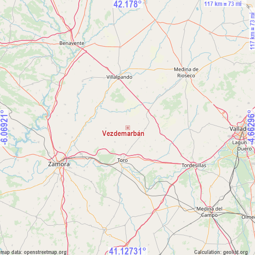 Vezdemarbán on map