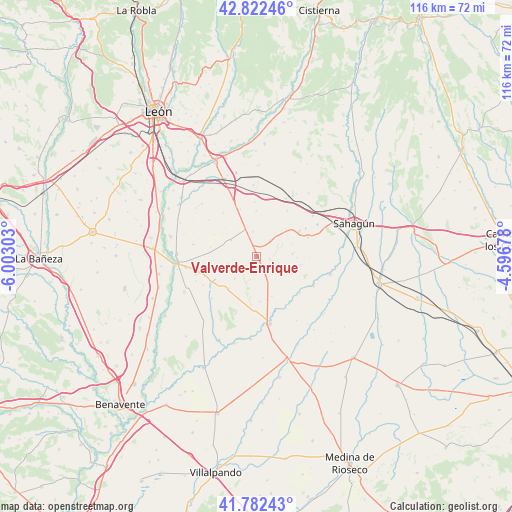 Valverde-Enrique on map