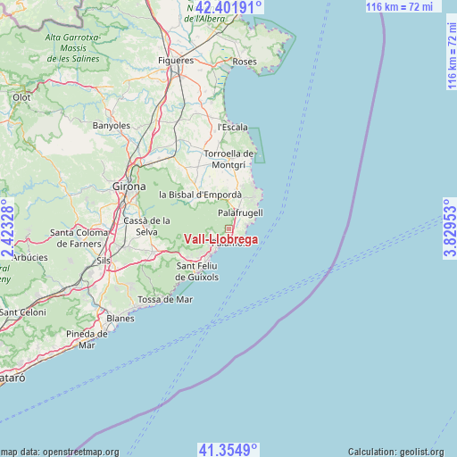 Vall-Llobrega on map