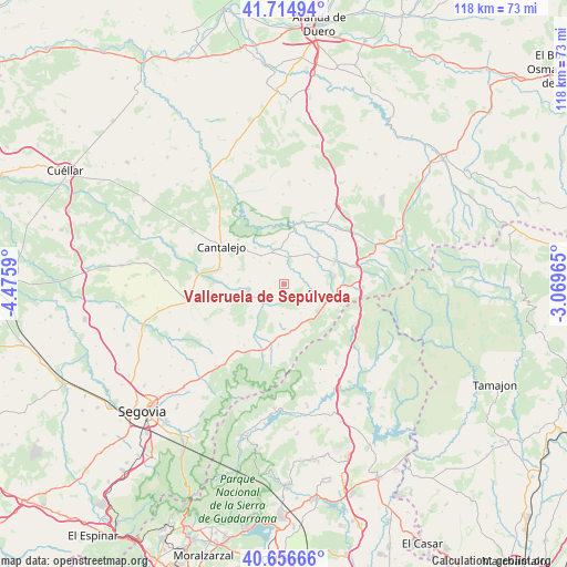 Valleruela de Sepúlveda on map