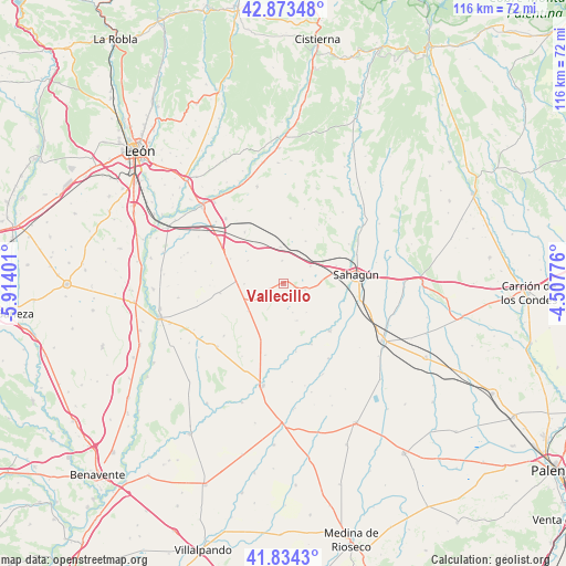 Vallecillo on map