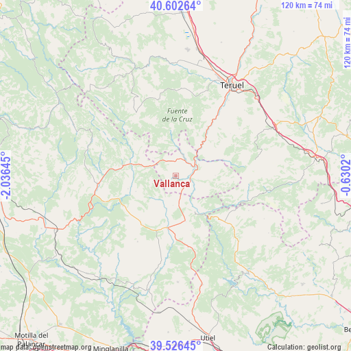 Vallanca on map